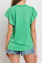 Load image into Gallery viewer, The Kilgore Kelley Green Ruffle Sleeve Top S-L
