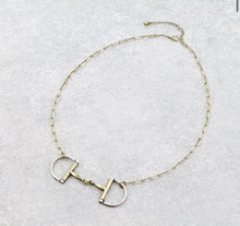 Load image into Gallery viewer, Mini-Snaffle Two-Tone Necklace
