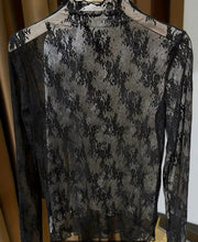 Load image into Gallery viewer, The Lamesa Mesh Top in Black S-2X
