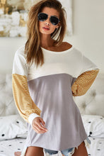 Load image into Gallery viewer, The Jones Gray-Mustard Stripe Top S-XL
