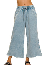 Load image into Gallery viewer, The Tatum Mineral Wash Palazzo Pants in Slate Blue S-3X
