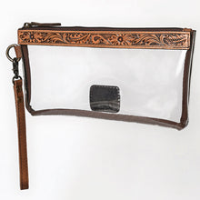 Load image into Gallery viewer, The Tooled Clear Game Day Wristlet
