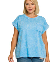 Load image into Gallery viewer, The Halo Blue Washed Top S-3X
