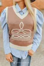 Load image into Gallery viewer, The Dusty Beige Bootstitch Sweater Vest S-3X
