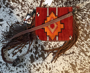 The Coppell Aztec Concealed Carry Saddle Bag with Fringe