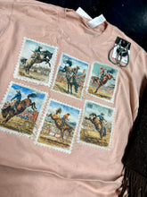 Load image into Gallery viewer, The Postage Bucker Stamp Peach Tee S-XL
