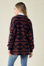 Load image into Gallery viewer, The Parker Aztec Shacket in Rust S-XL
