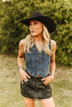 Load image into Gallery viewer, The Tulsa Denim Vest S-XL
