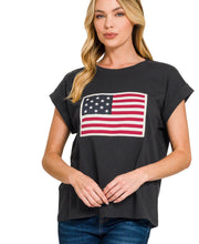 Load image into Gallery viewer, The American Flag Black Top
