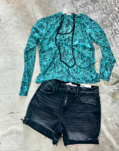 The Bryan Black Denim Shorts S-XL