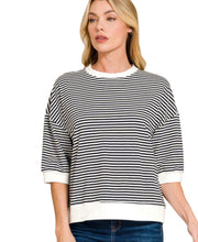 Load image into Gallery viewer, The Bowie Black Stripe Top S-3X

