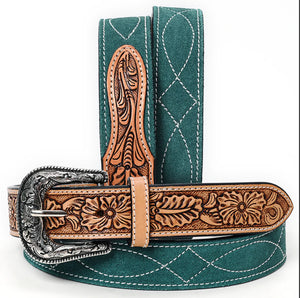 The Southlake Suede Deep Teal American Darling Belt S-L