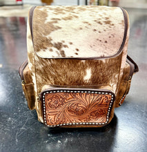 Load image into Gallery viewer, The Jamie Cowhide-Tooled Backpack
