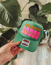 Load image into Gallery viewer, The Meet me at the Rodeo Green Trucker Hat
