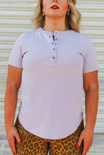 Load image into Gallery viewer, The Tulsa Turquoise-Snap Lavender Top S-L
