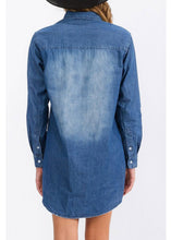 Load image into Gallery viewer, The Hillsboro Denim Button-Down Dress S-L
