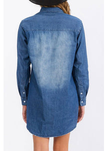 The Hillsboro Denim Button-Down Dress S-L