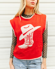Load image into Gallery viewer, The Red Boots &amp; Hat Sweater Vest S-L
