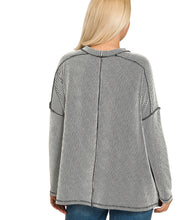 Load image into Gallery viewer, The Trinity Black &amp; White Ribbed Top S-3X
