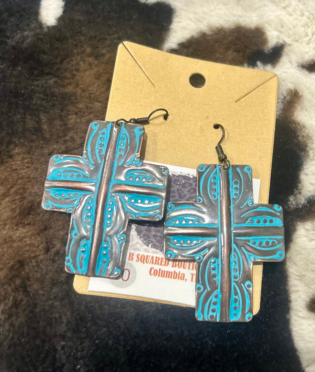 The Casting Turquoise Cross Earrings