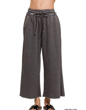 Load image into Gallery viewer, The Tatum Mineral Wash Palazzo Pants in Washed Black S-3X
