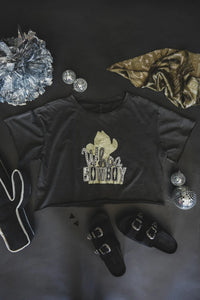 The Whoa Cowboy Crop Tee S-XL