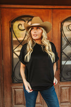 Load image into Gallery viewer, The Cloud Basic Black Mom Cuff Top S-3X
