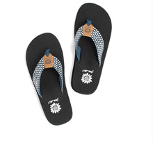 Load image into Gallery viewer, The Fromy Navy Polka Dot Flip Flops 7-10
