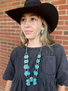 The LaPorte Squash Blossom Necklace