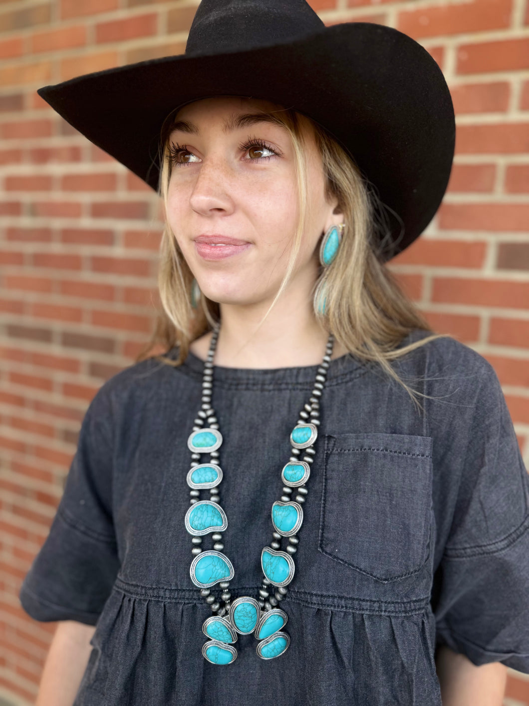 The LaPorte Squash Blossom Necklace
