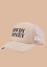 Load image into Gallery viewer, The Howdy Honey Tan Mesh Trucker Hat
