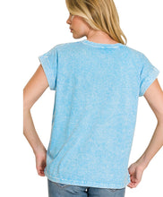 Load image into Gallery viewer, The Halo Blue Washed Top S-3X
