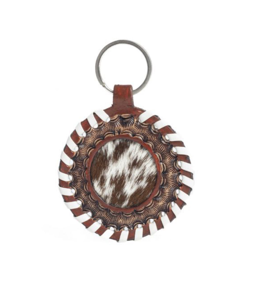 The Protector Charm Key Fob in Red Russett