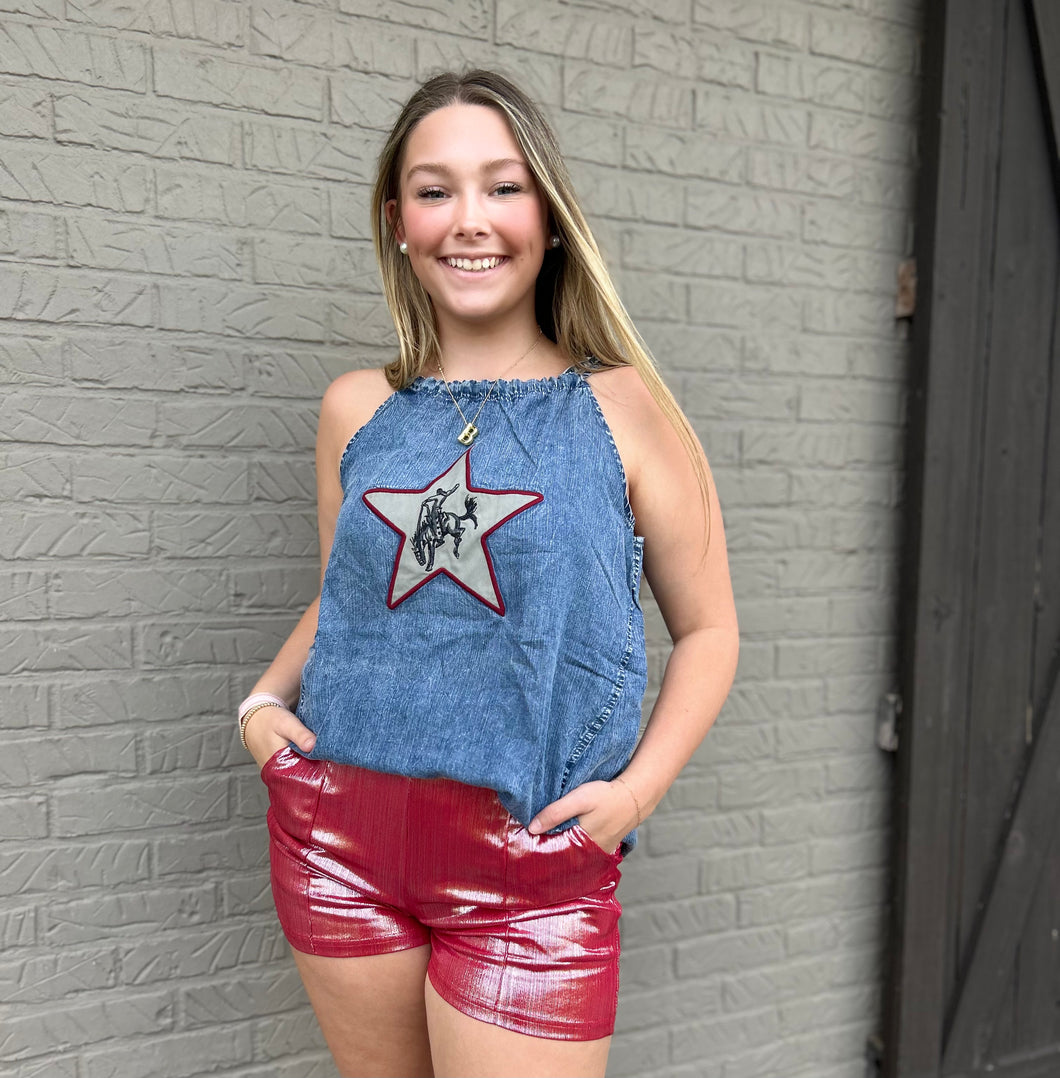 The Shiney Shorts Firework Red S-XL