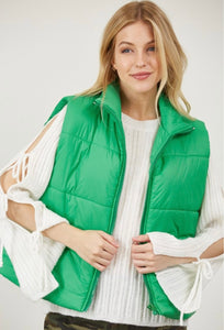 The Mesquite Green Puffer Vest S-L