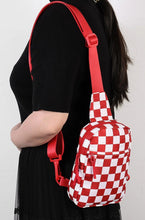 Load image into Gallery viewer, The Check-It Red Sling Bag
