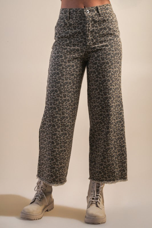 The Leopard Kick Flare Jeans S-L