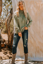 Load image into Gallery viewer, The Mineral Wells Olive Washed Smocked Top S-3X
