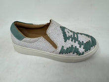 Load image into Gallery viewer, The Marian Turquoise Aztec Sneakers 6-11
