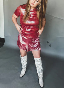 The Shiney Shorts Firework Red S-XL