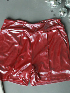 The Shiney Shorts Firework Red S-XL
