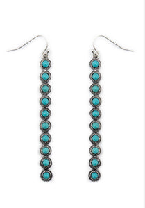 Turquoise Ribbon Fall Earrings
