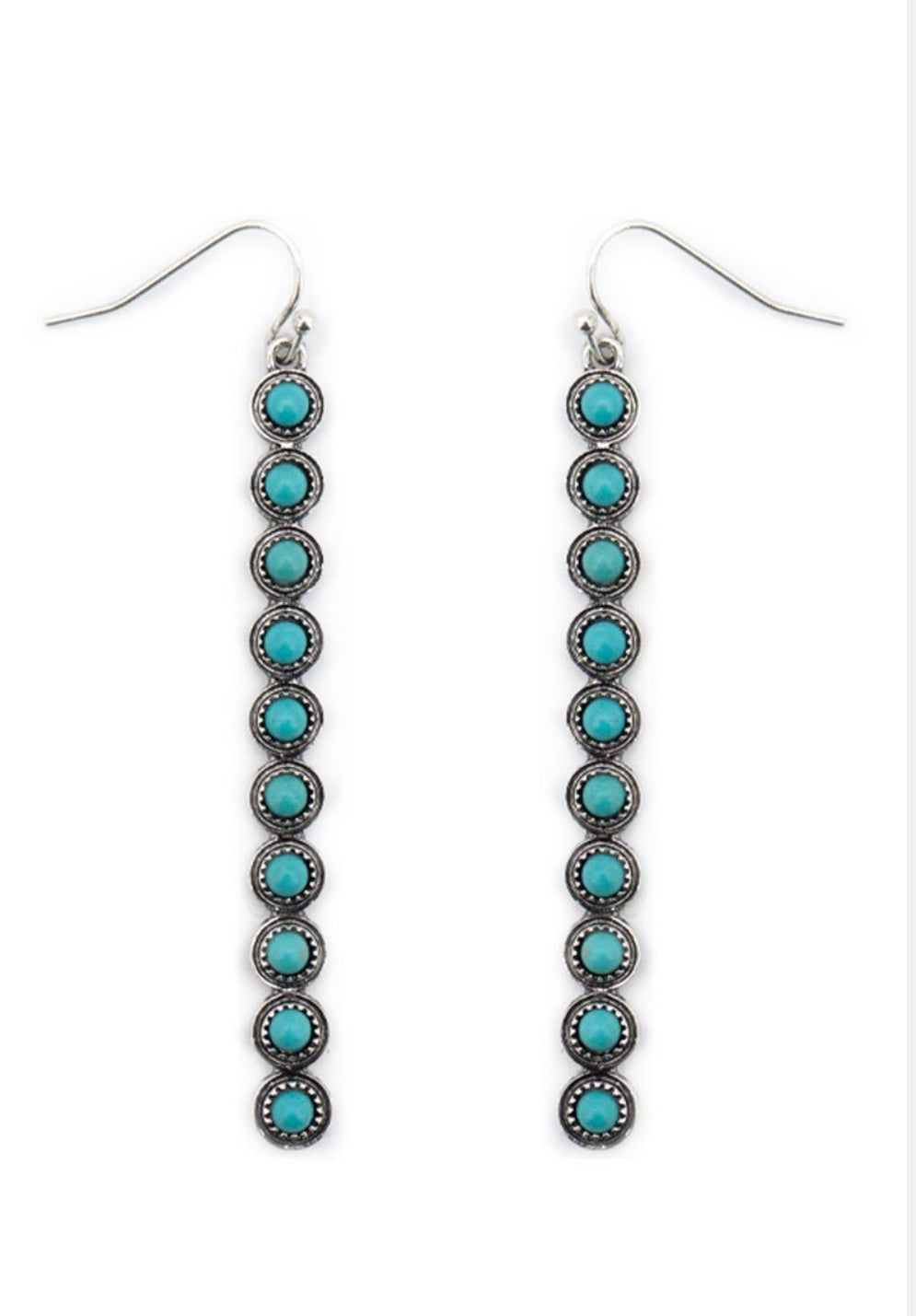 Turquoise Ribbon Fall Earrings