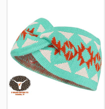 Load image into Gallery viewer, The Vegas Mint &amp; Coral Aztec Headband
