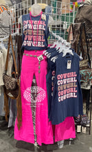 Load image into Gallery viewer, Pink Cowgirl Distressed Sleeveless Tee S-L
