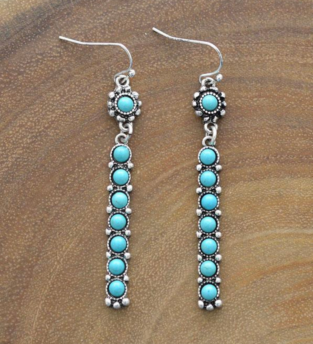 The Turquoise Bar Earrings